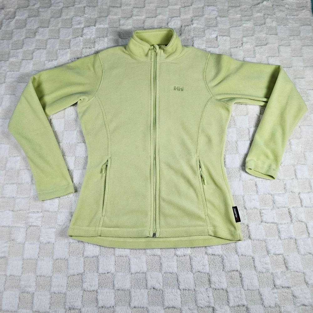 Helly Hansen Polartec Fleece Jacket Lime Green Full Zip Women L
